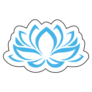 Lotus Flower Sticker (Baby Blue)